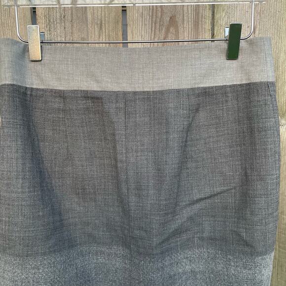 Gunex Women's Straight Pencil Skirt Pull on Pleated Back Gray Size 6 - Picture 5 of 9